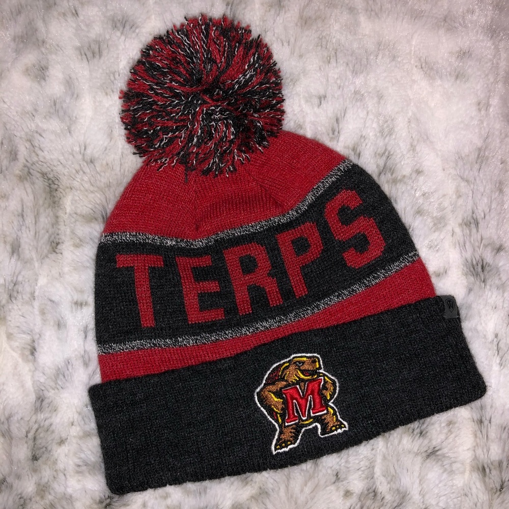 University of Maryland Pom Pom Beanie Hat